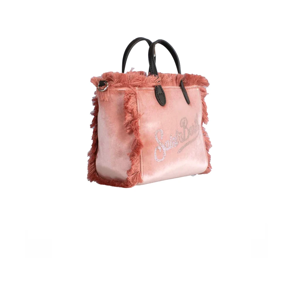 MC2 Saint Barth Fringe tas met geborduurd logo Pink Dames