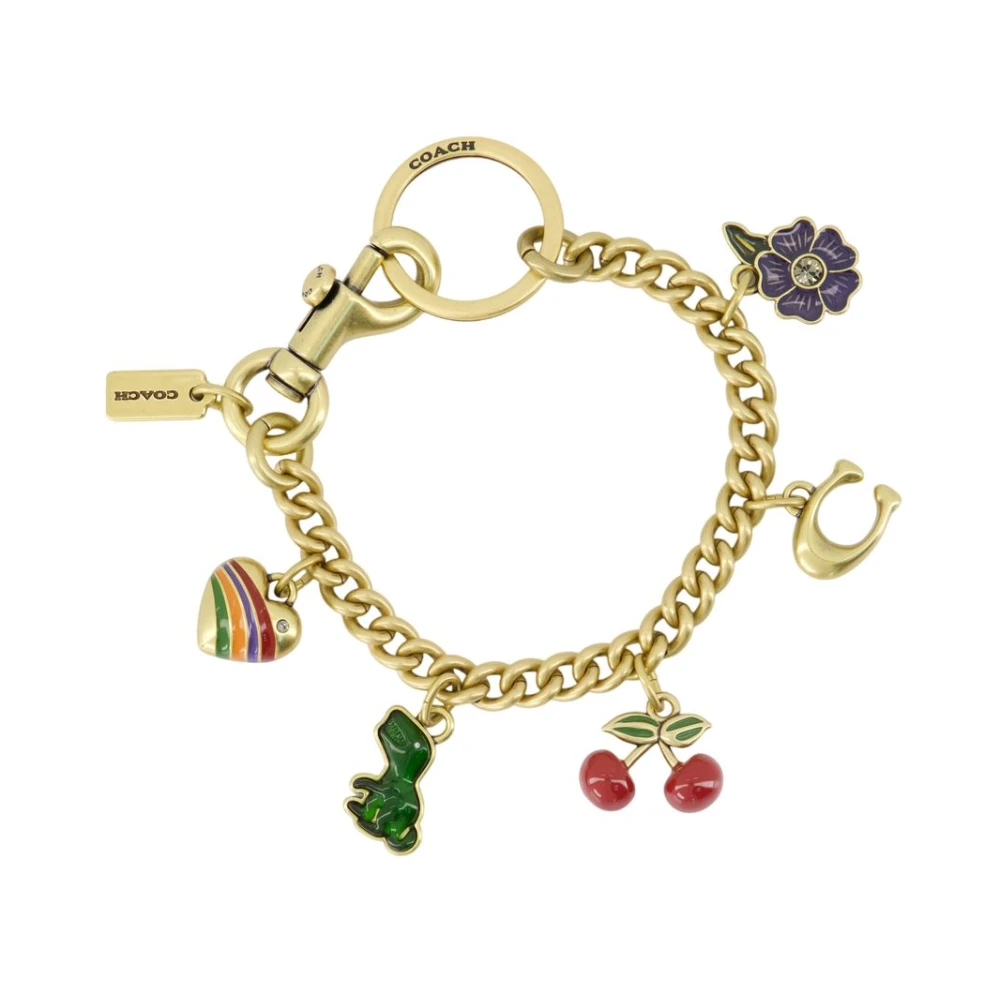 Coach Multicolor Motif Chain Bag Charm - Female - Keychains - One Size - Accessories