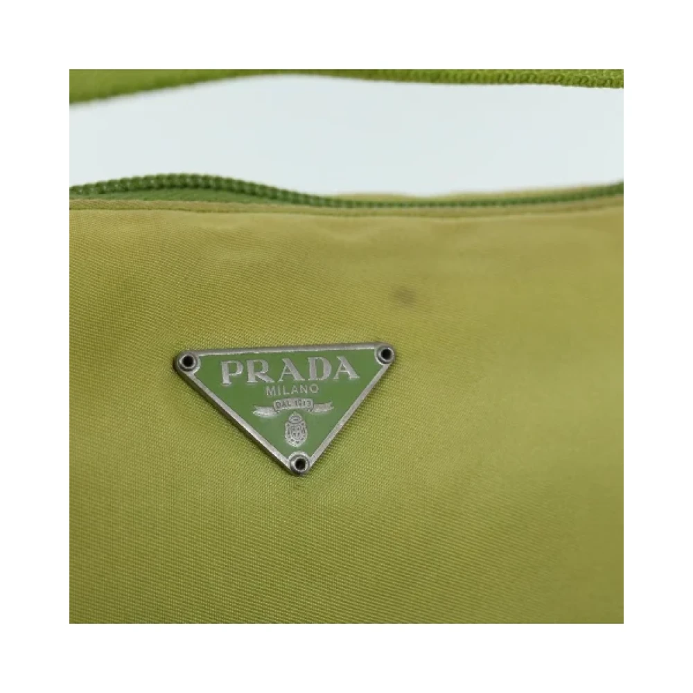 Prada Vintage Pre-owned Nylon prada-bags Green Dames