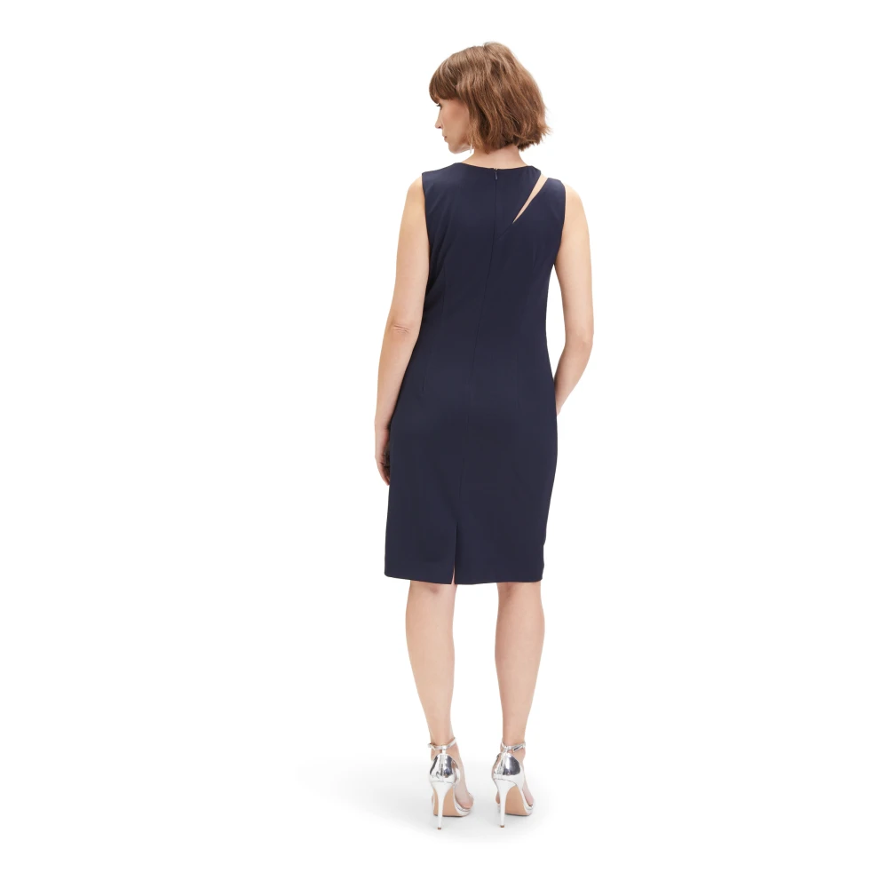 Vera Mont Mesh Inzet Cocktailjurk met Cut-Outs Blue Dames