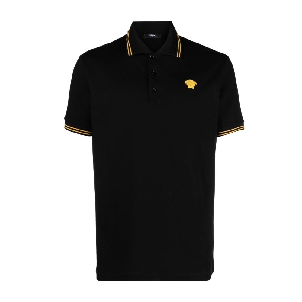 Versace Medusa Piquet Polo Shirt Zwart Black Heren