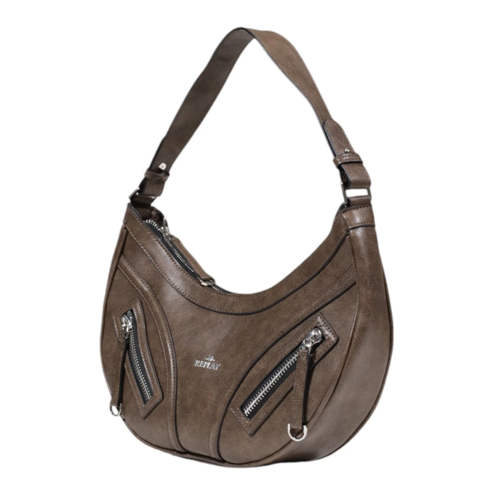 Replay Vintage PU Dames Tas Herfst Winter Collectie Black Dames