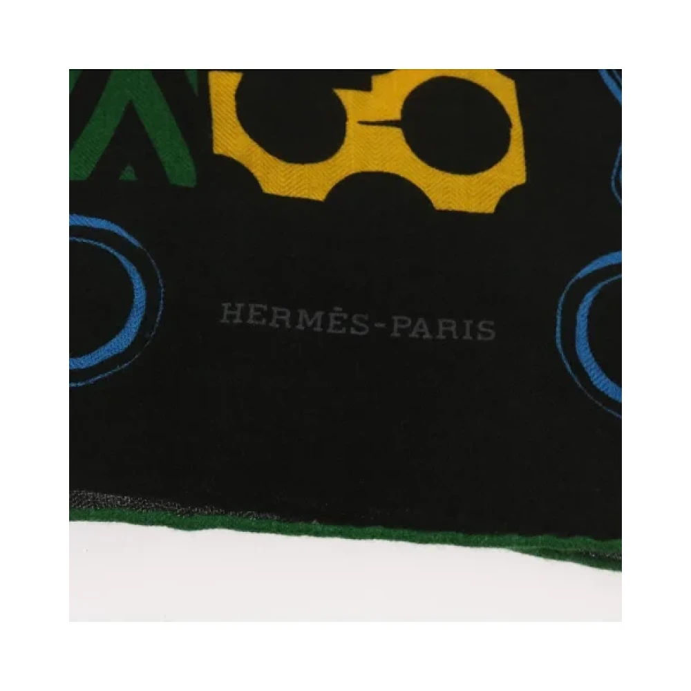 Hermès Vintage Pre-owned Cashmere scarves Black Dames