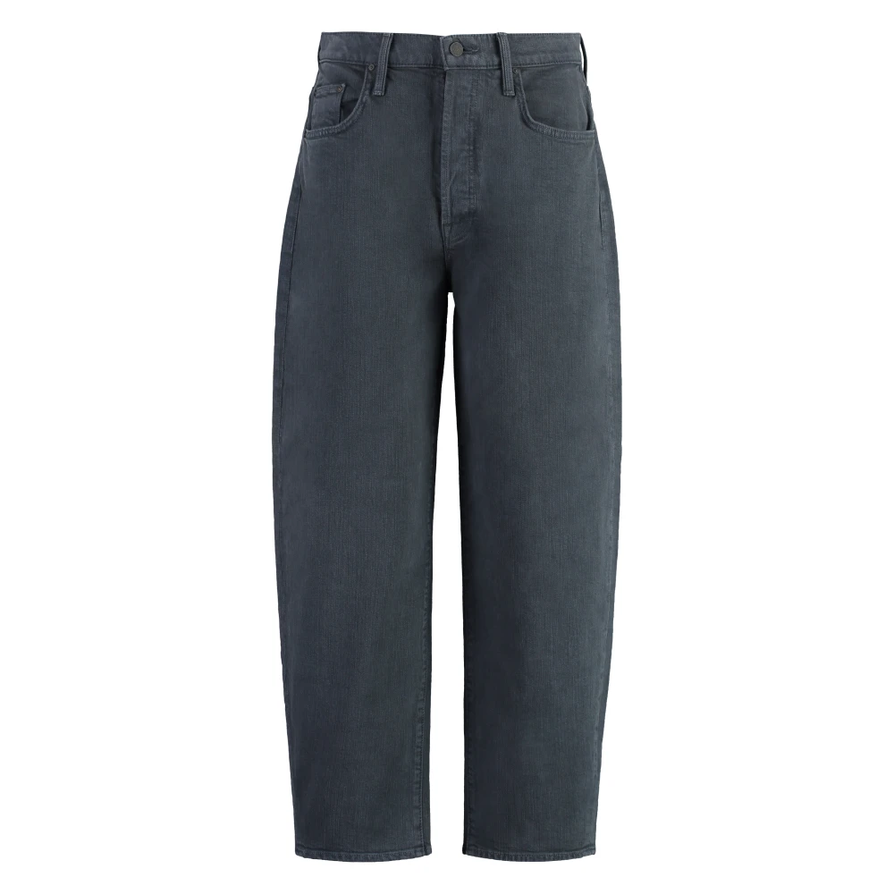 Mother Curbside Enkel Jeans met Metalen Knopen Gray Dames