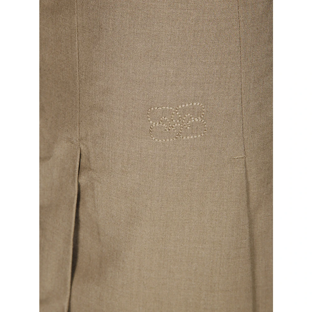 Ganni Drapey Melange Mini Rok Beige Dames