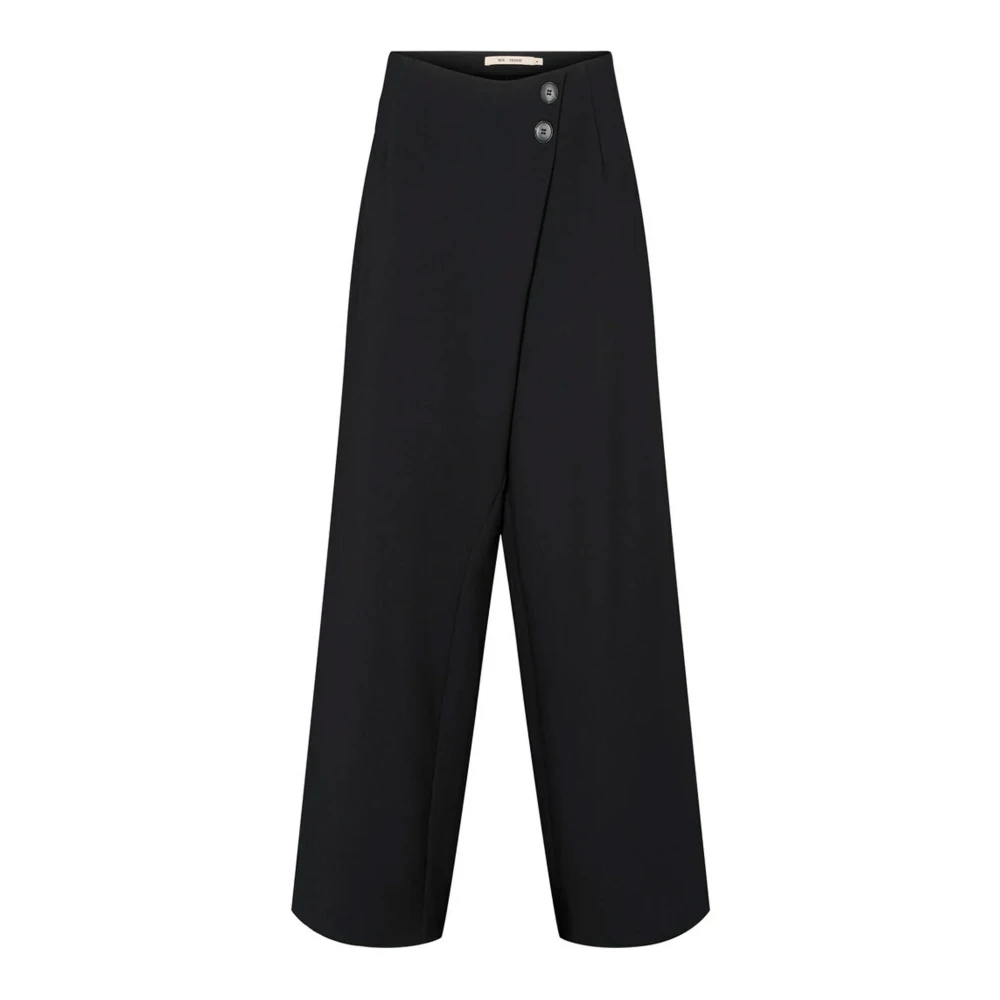 RUE de Femme Stijlvolle broek met wijde pijpen Black Dames