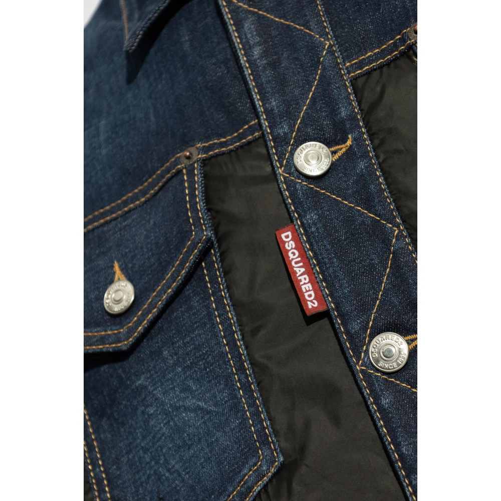 Dsquared2 Jas met gecombineerde materialen Black Heren