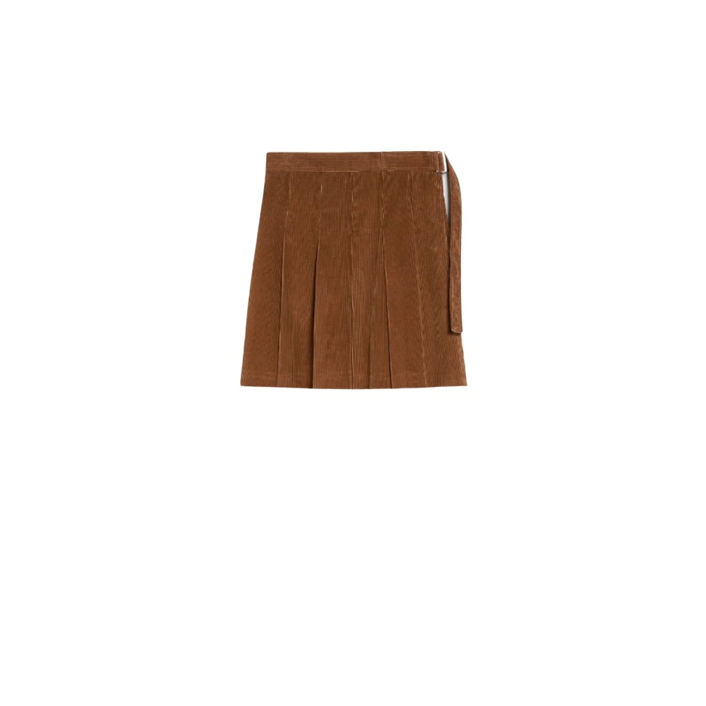 Max Mara Weekend Fluwelen Rok Brown Dames