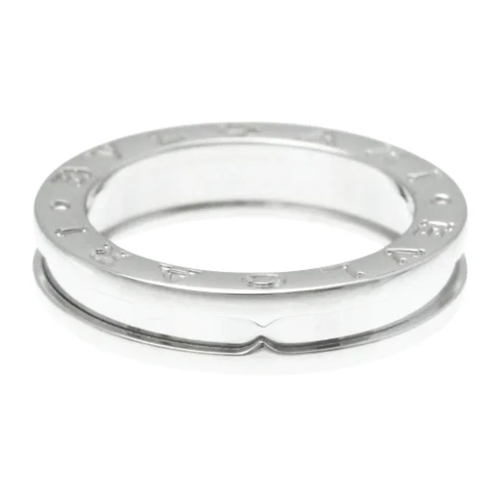 Pre-owned Solv Hvitt Gull Bvlgari Ring