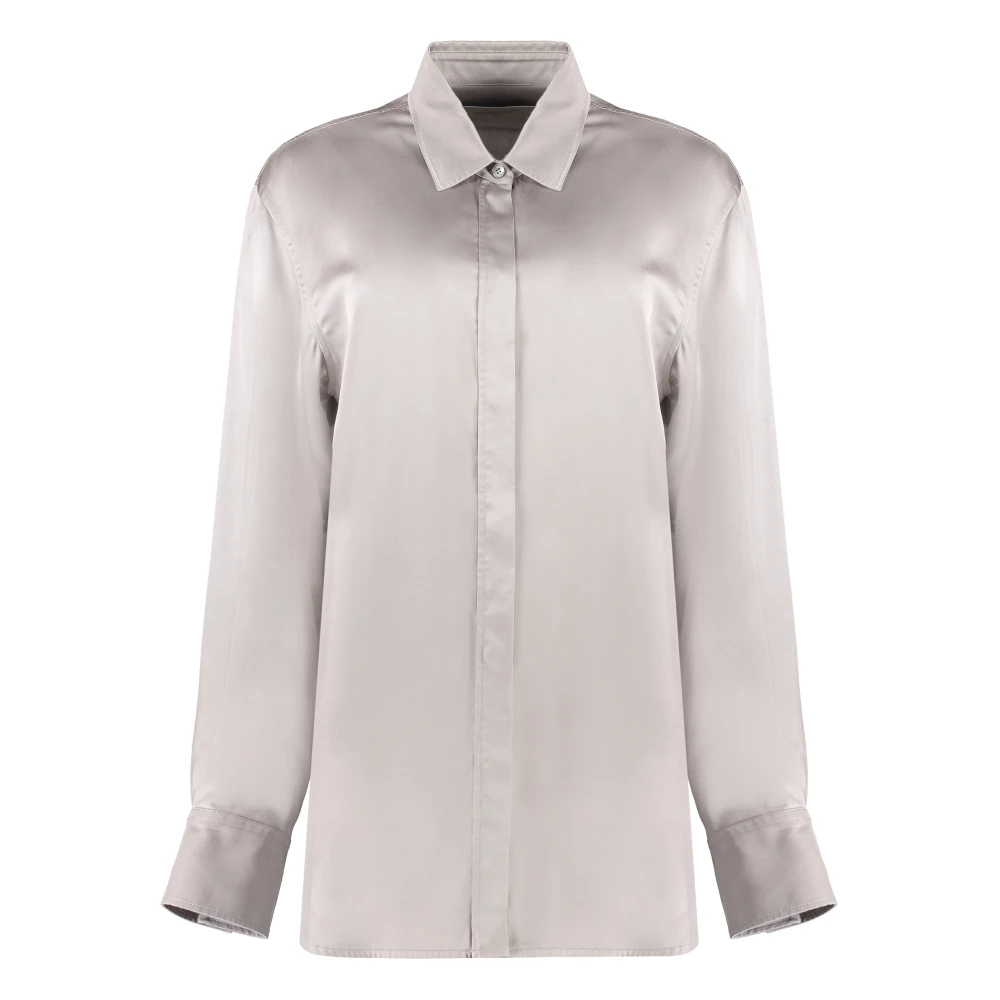 Golden Goose Oversized overhemd met verborgen sluiting Pink Dames
