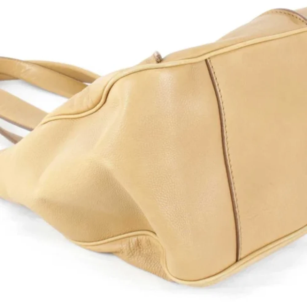 Celine Vintage Pre-owned Leather shoulder-bags Beige Dames