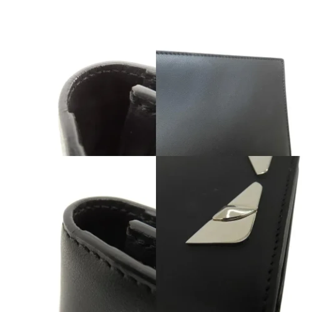 Fendi Vintage Pre-owned Leather wallets Black Dames