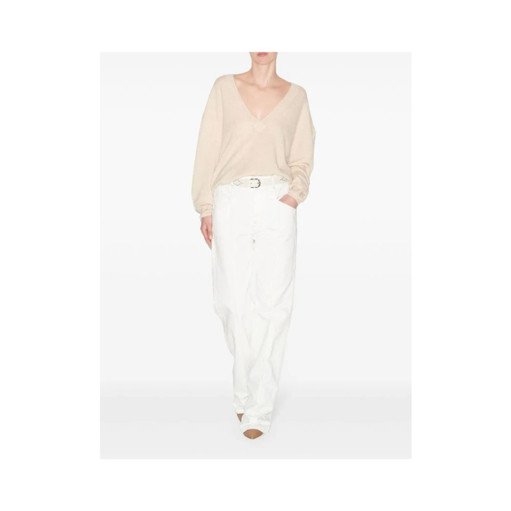 Isabel marant Beige V-hals Trui Beige Dames