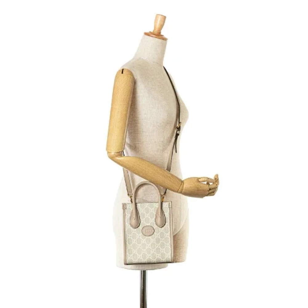 Gucci Vintage Pre-owned Canvas handbags Beige Dames