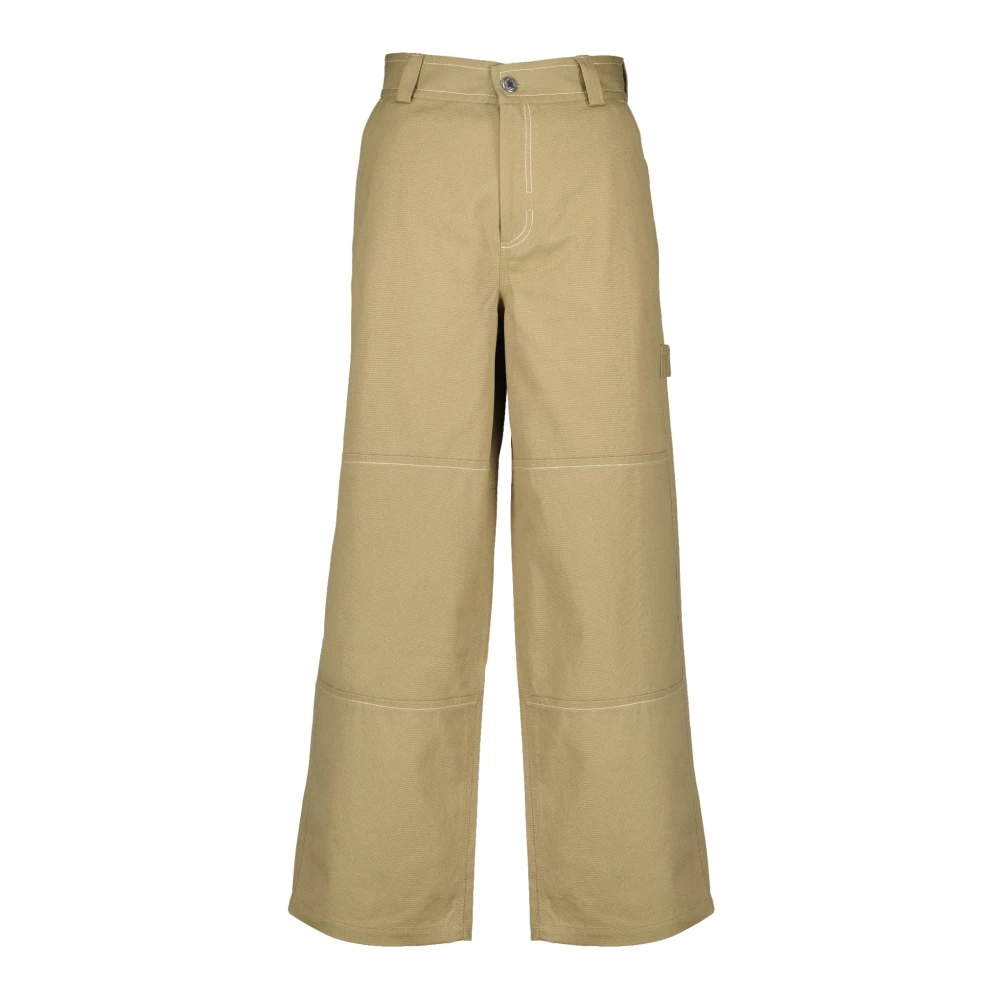 Ami Paris Uomo Beige Worker Trousers