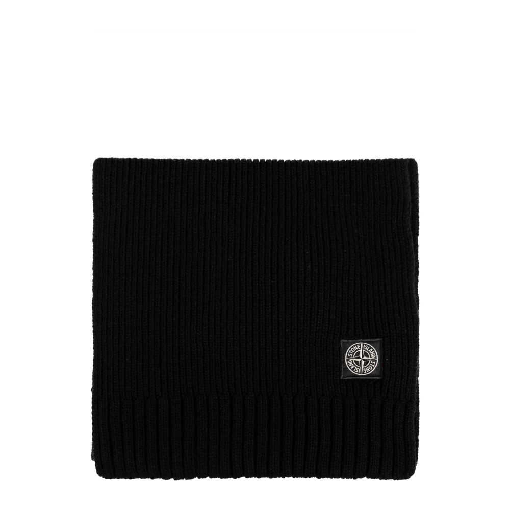 Stone Island Halsduk med logotyp Black, Unisex