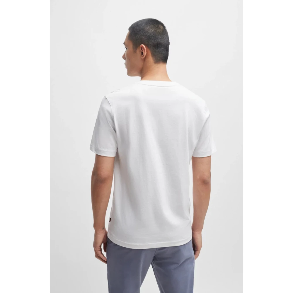 Hugo Boss Oranje Tucan Grafisch T-shirt White Heren