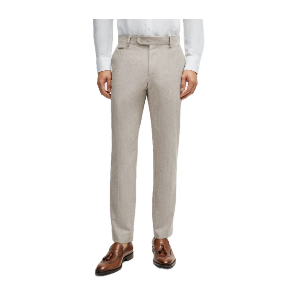 Hugo Boss Wollen broek voor mannen White Heren