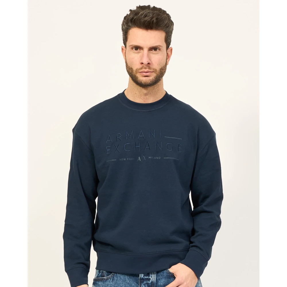 Armani Exchange Sweatshirts Blue Heren