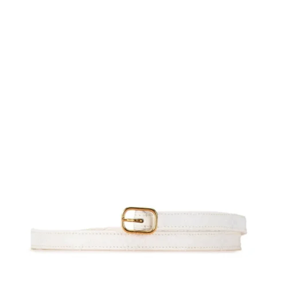 Louis Vuitton Vintage Pre-owned Leather belts White Dames