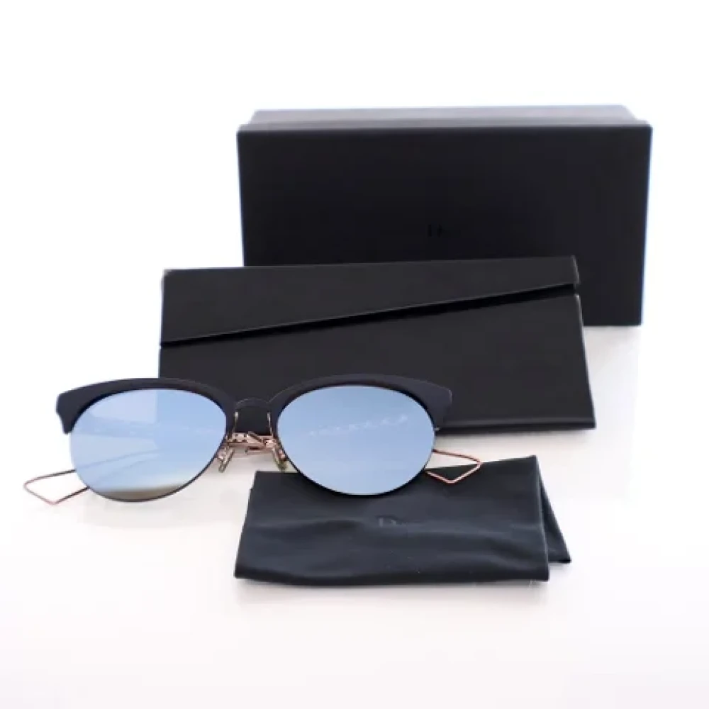 Dior Vintage Pre-owned Metal sunglasses Black Dames