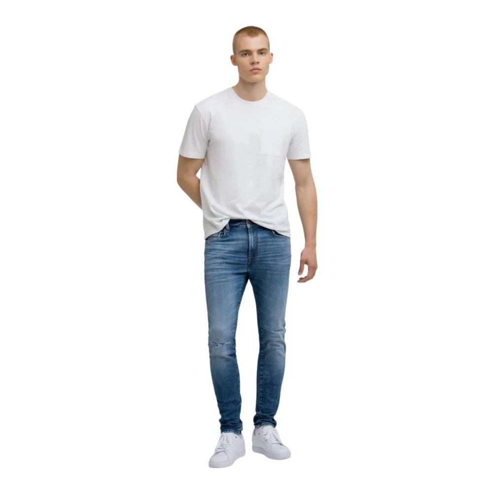GAS Slim-fit Denim Broek Blue Heren