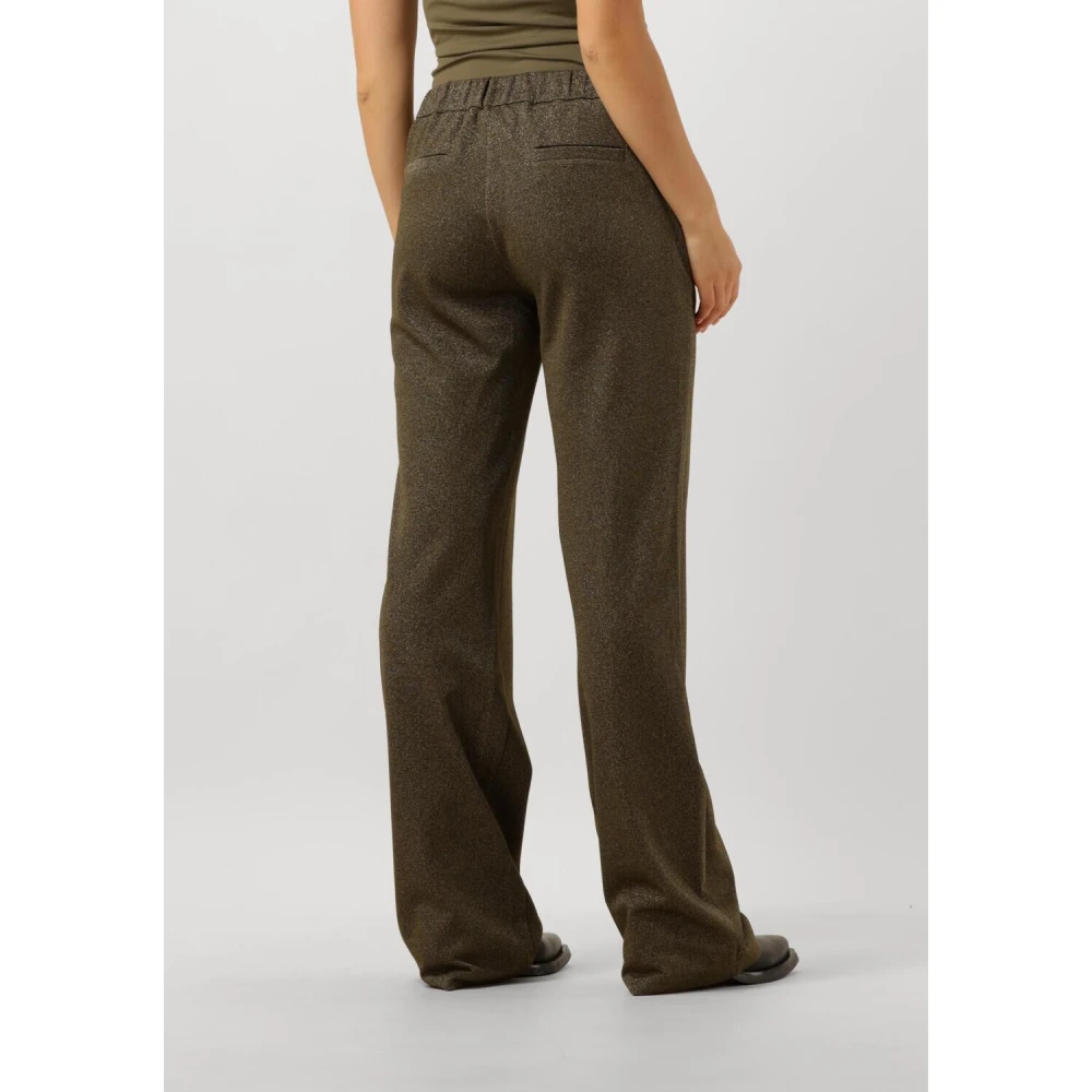 Nukus Elegante Lurex Broek voor Vrouwen Green Dames