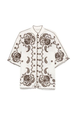 chemise-blanche-marron-brodee