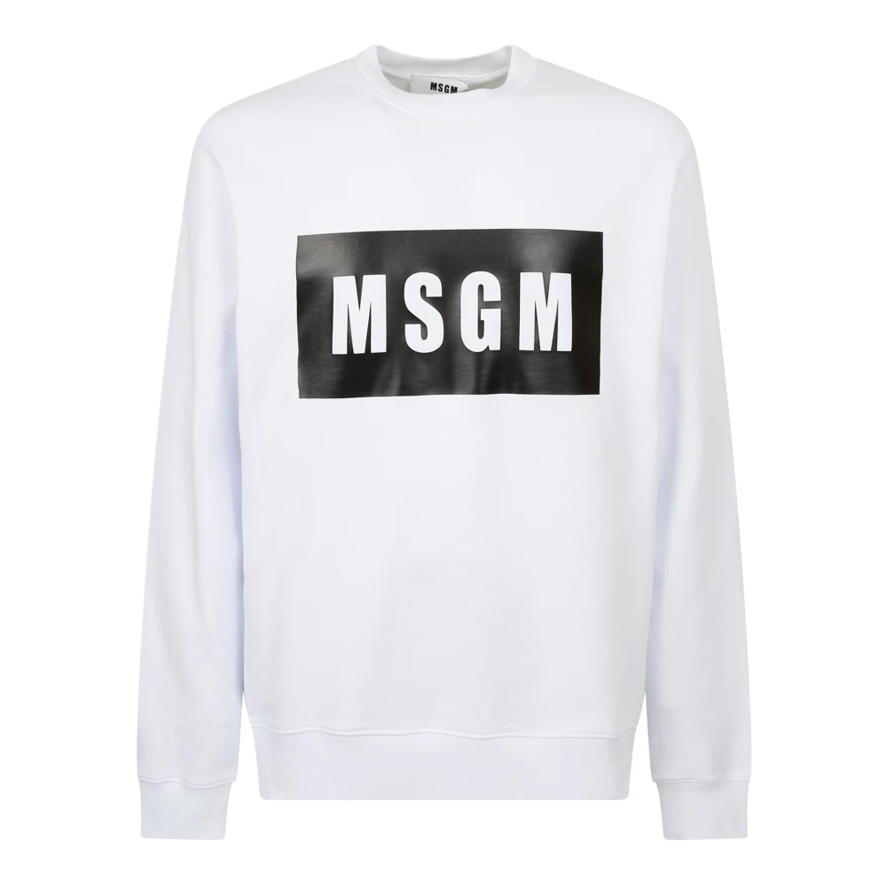 Msgm Homme Blanc - Sweat-Shirt Ras Du Cou - Sweatshirts Et Sweats À Capuche - Taille: Xs