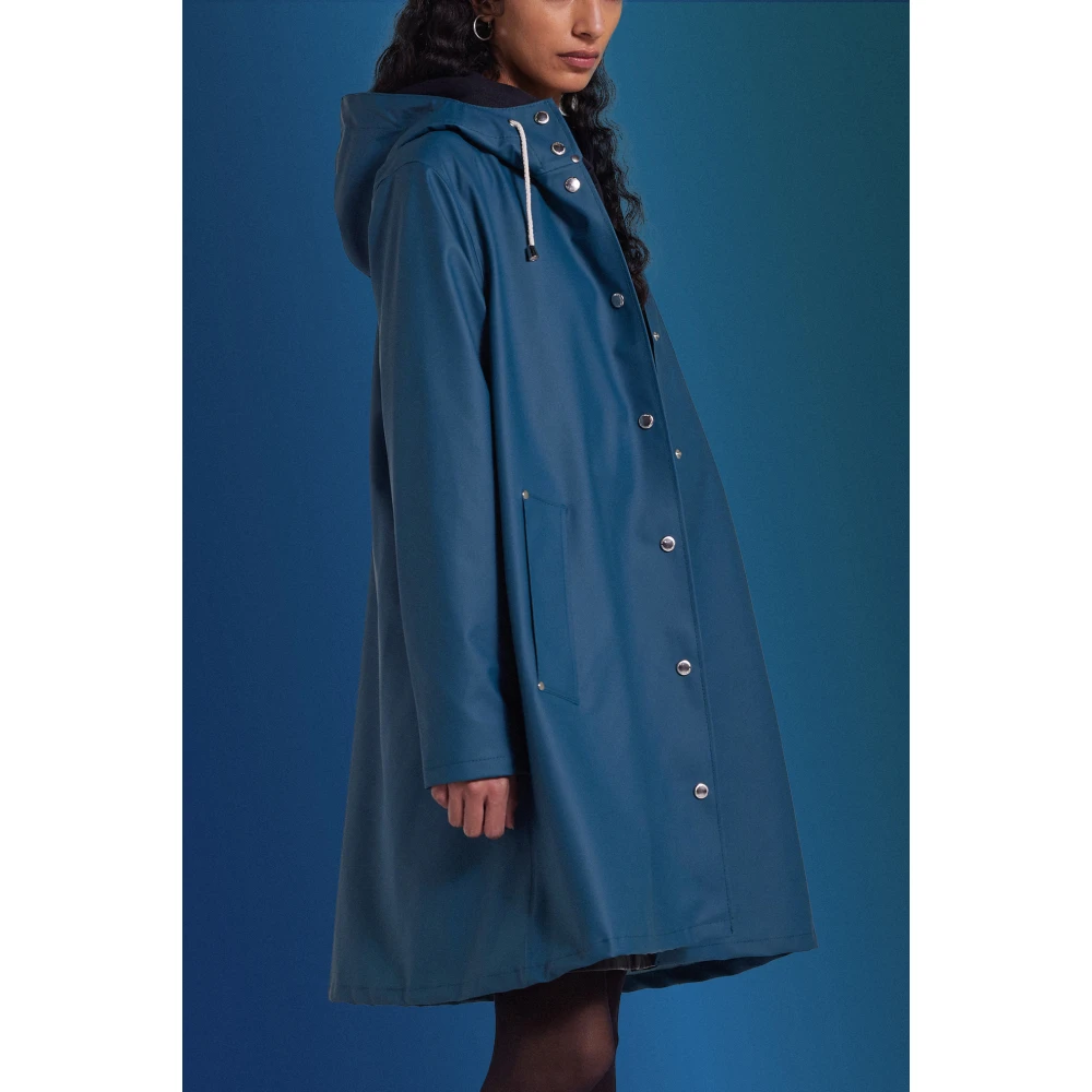 Stutterheim A-lijn Waterdichte Regenjas voor Vrouwen Blue Dames