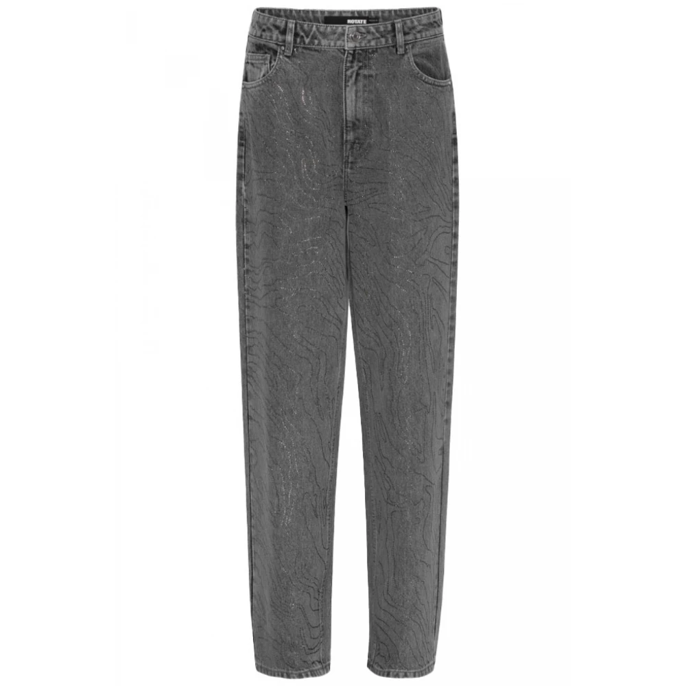 Rotate Birger Christensen Rotate jeans Rhinestone wide leg jeans Gray Dames
