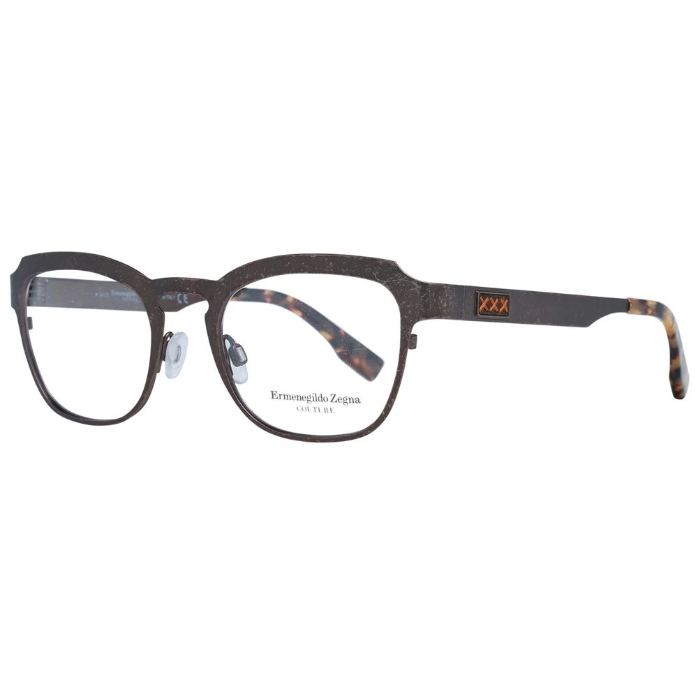 Zegna Unisex Brown Bronze Titanium Men Optical Frames - Glasses - One Size - Accessories