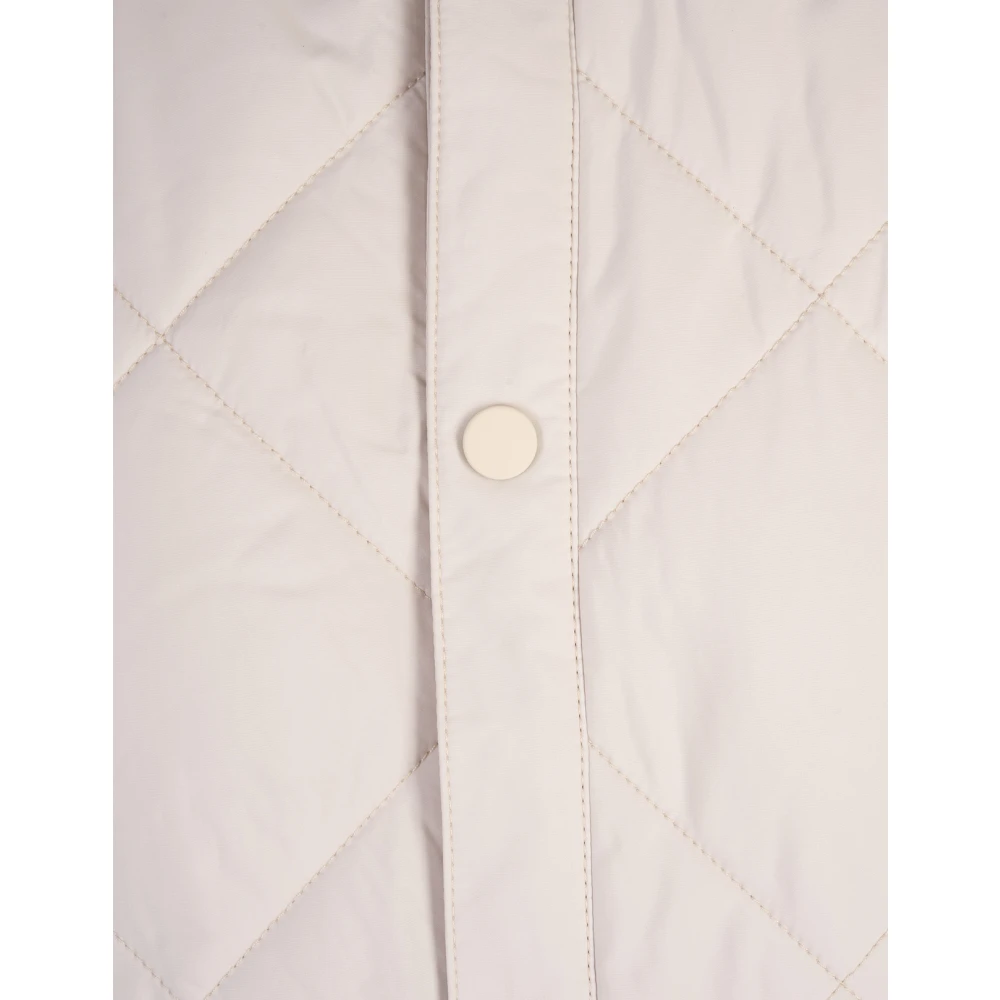 Hugo Boss Witte Waterdichte Gewatteerde Gilet Jas White Heren