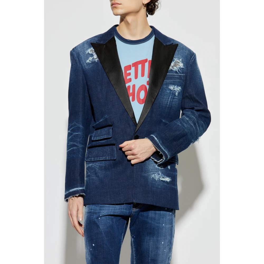 Dsquared2 Denim blazer Blue Heren