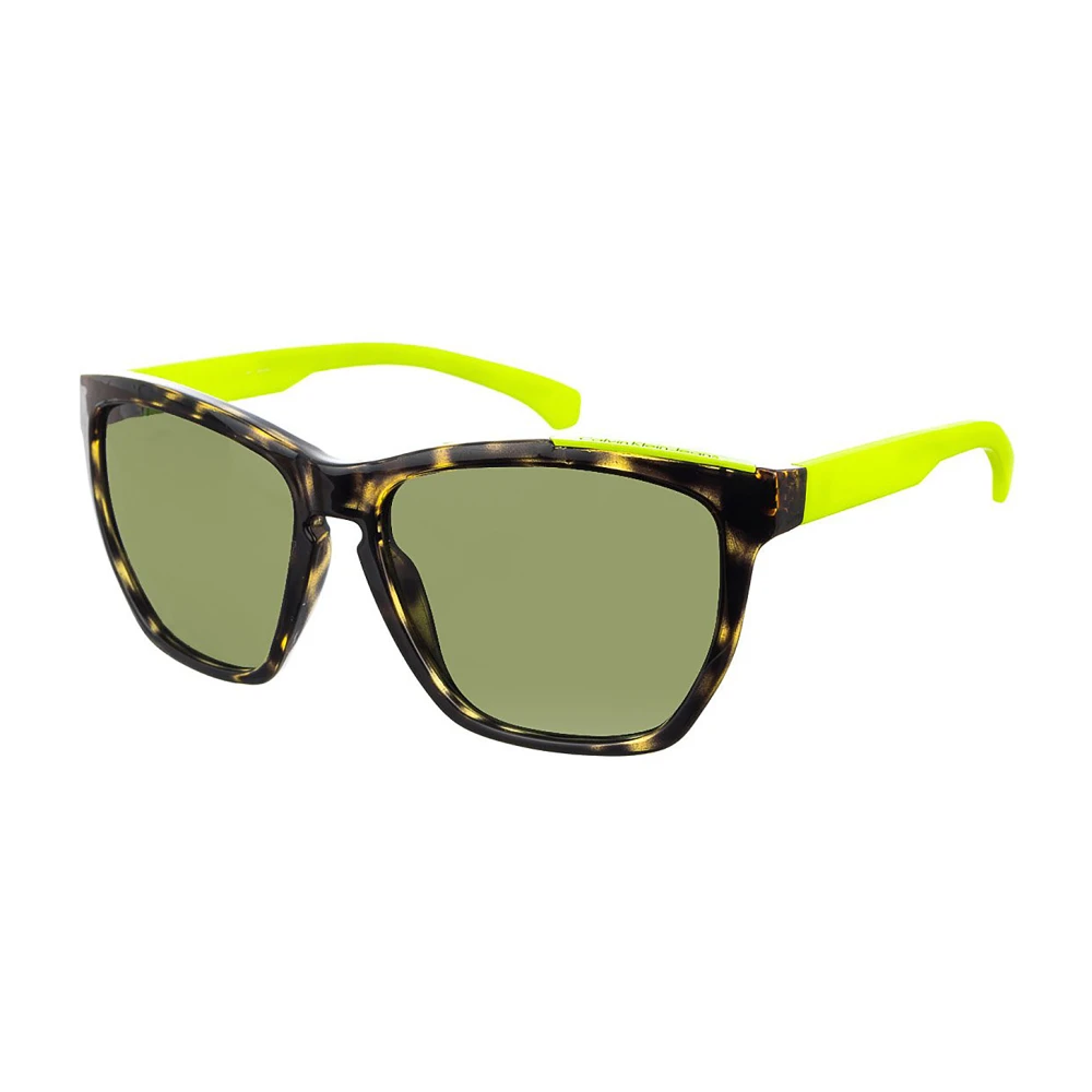 Calvin Klein Women's Brown Rectangular Acetate Sunglasses For - Sunglasses - One Size - Accessories