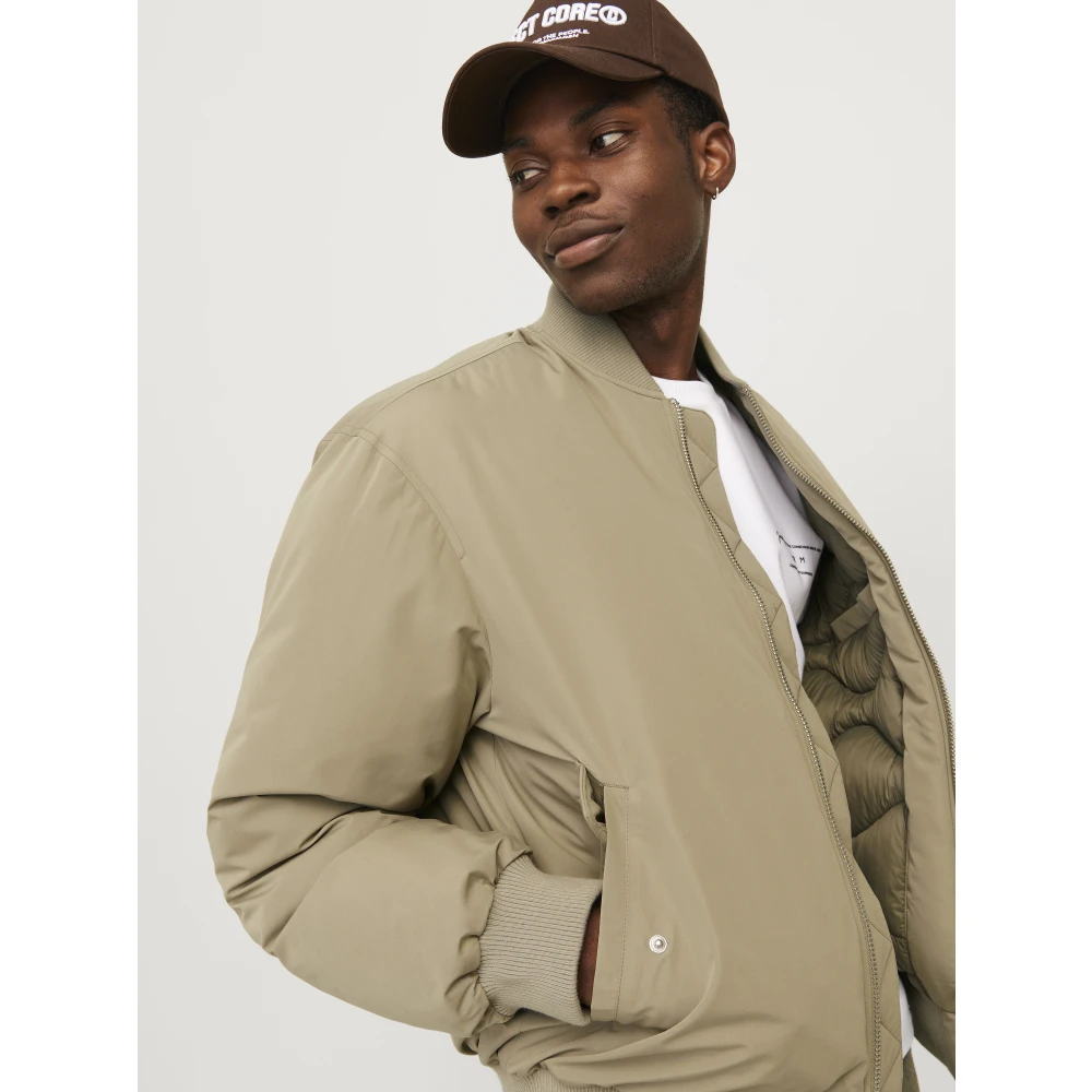 jack & jones Zachte Utility Bomber Jas Beige Heren