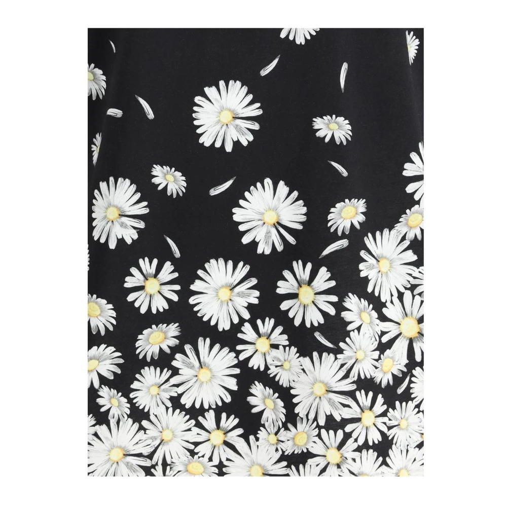 Moschino Madeliefjes Bloemen T-shirt Stijlvol Ontwerp Black Heren