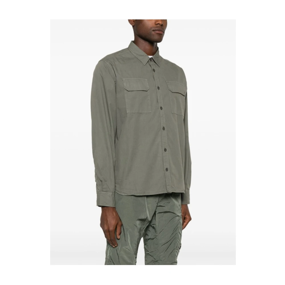 C.P. Company Lens Shirt voor Mannen Gray Heren