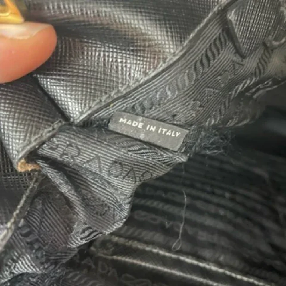 Prada Vintage Pre-owned Leather handbags Black Dames