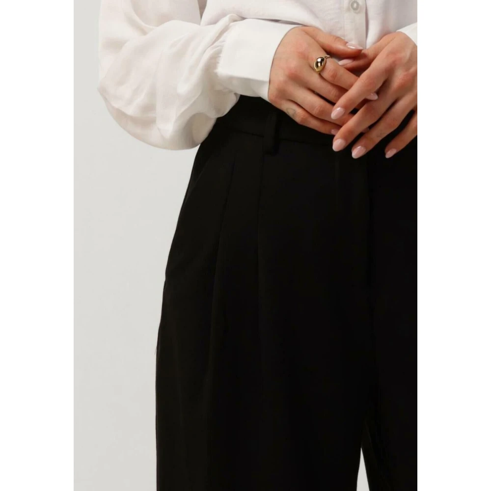moss copenhagen Wijde broek voor vrouwen Black Dames