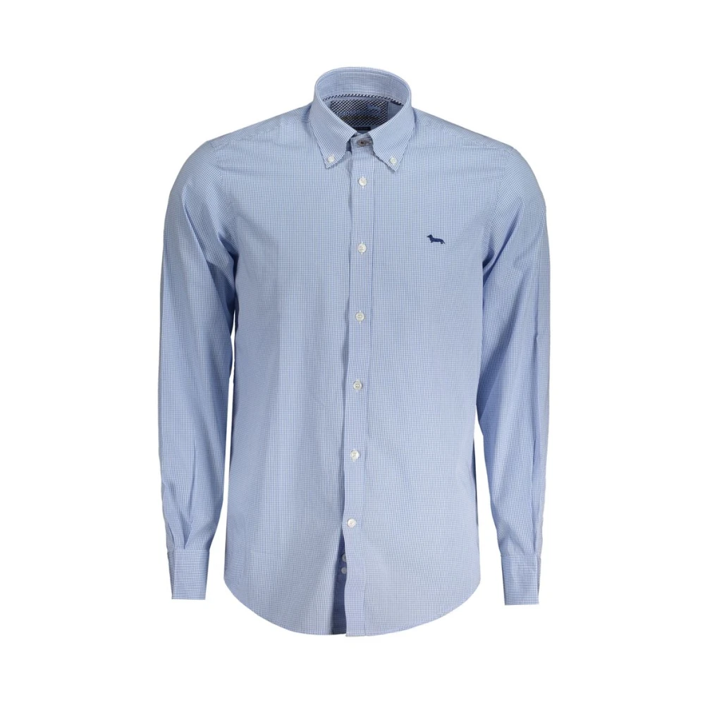 Harmont & Blaine Blauw geruite overhemd met lange mouwen Blue Heren