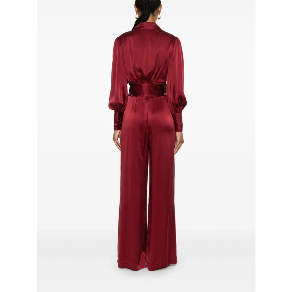 Zimmermann Paarse Zijden Wrap Top Purple Dames