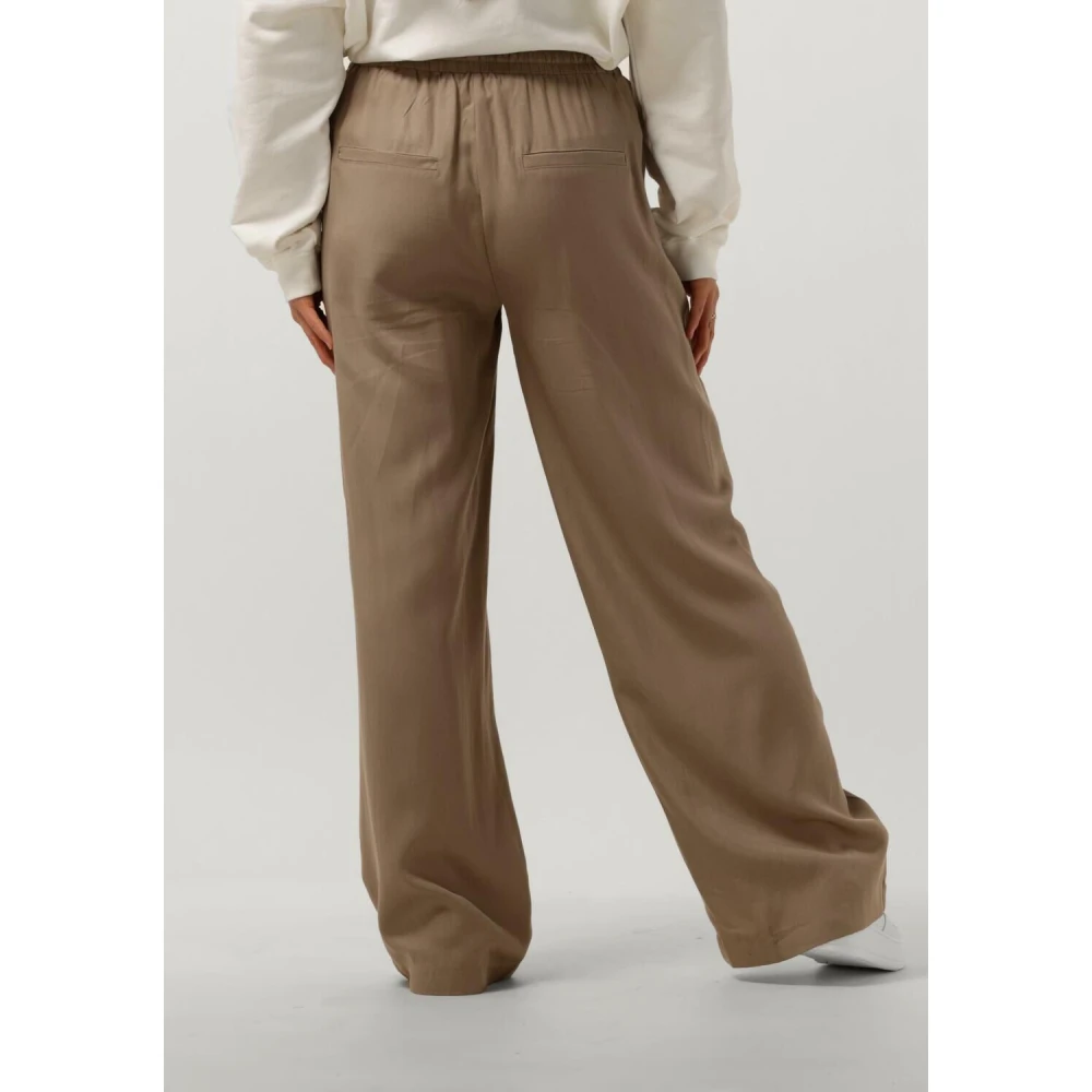 Object Beige Wijde Broek Talula Beige Dames