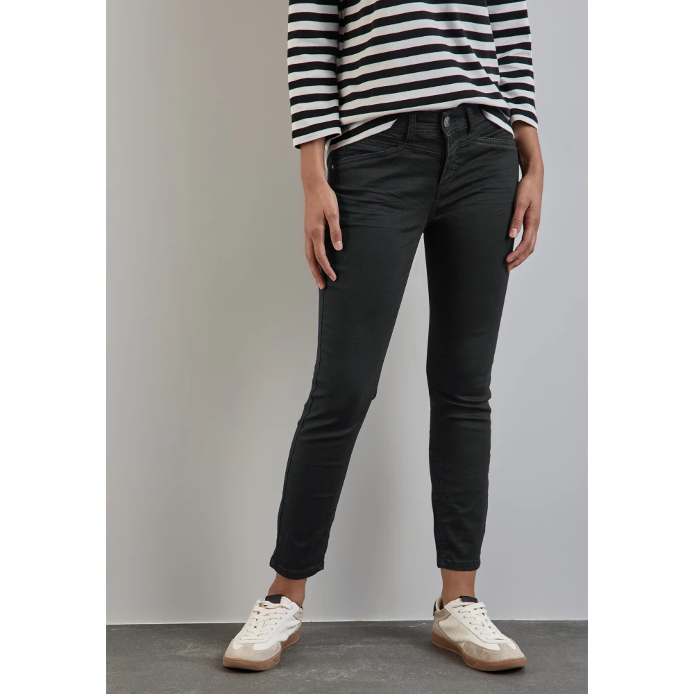 Street One Casual Fit Slim Legs Jeans Black Dames