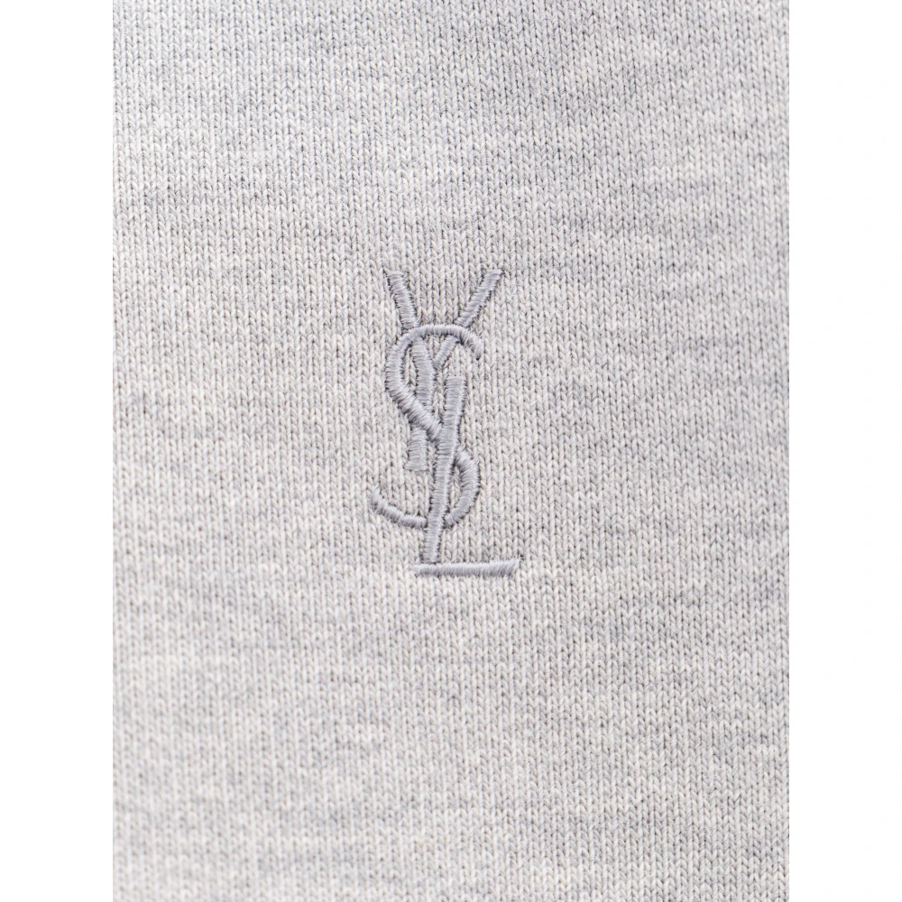 Saint Laurent Geborduurd Monogram Sweatshirt Gray Heren