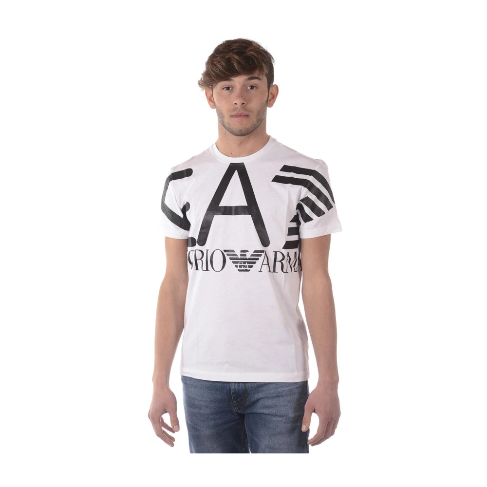 Emporio Armani EA7 Sweatshirt T-shirt Kombination White, Herr