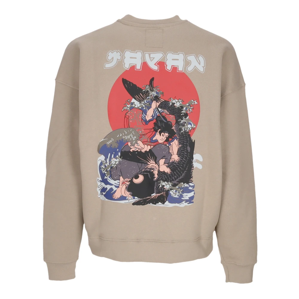 alpha industries Vintage Japan Wave Warrior Crewneck Sweatshirt Beige Heren