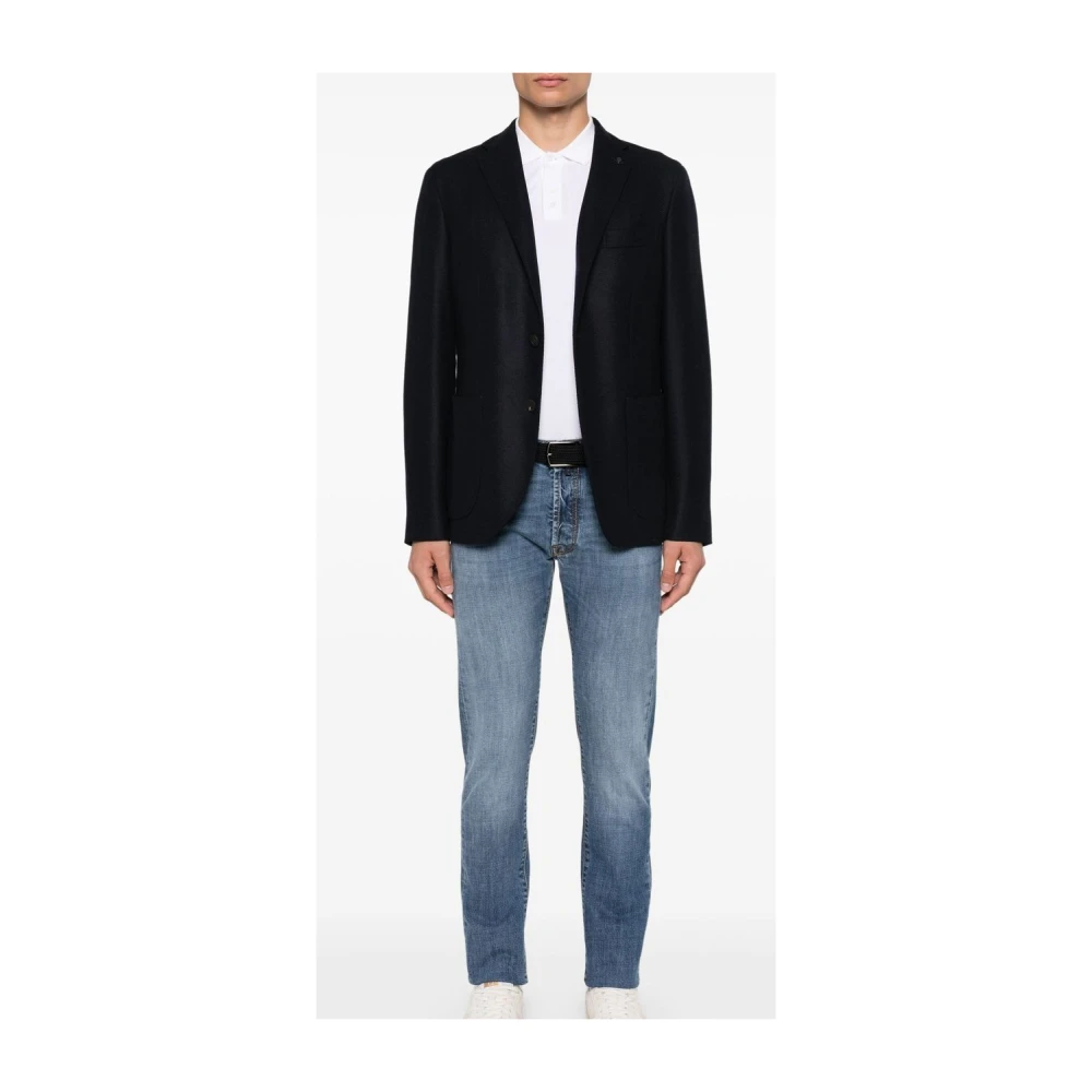 Incotex Slim Blue Division Stretch Jeans Blue Heren