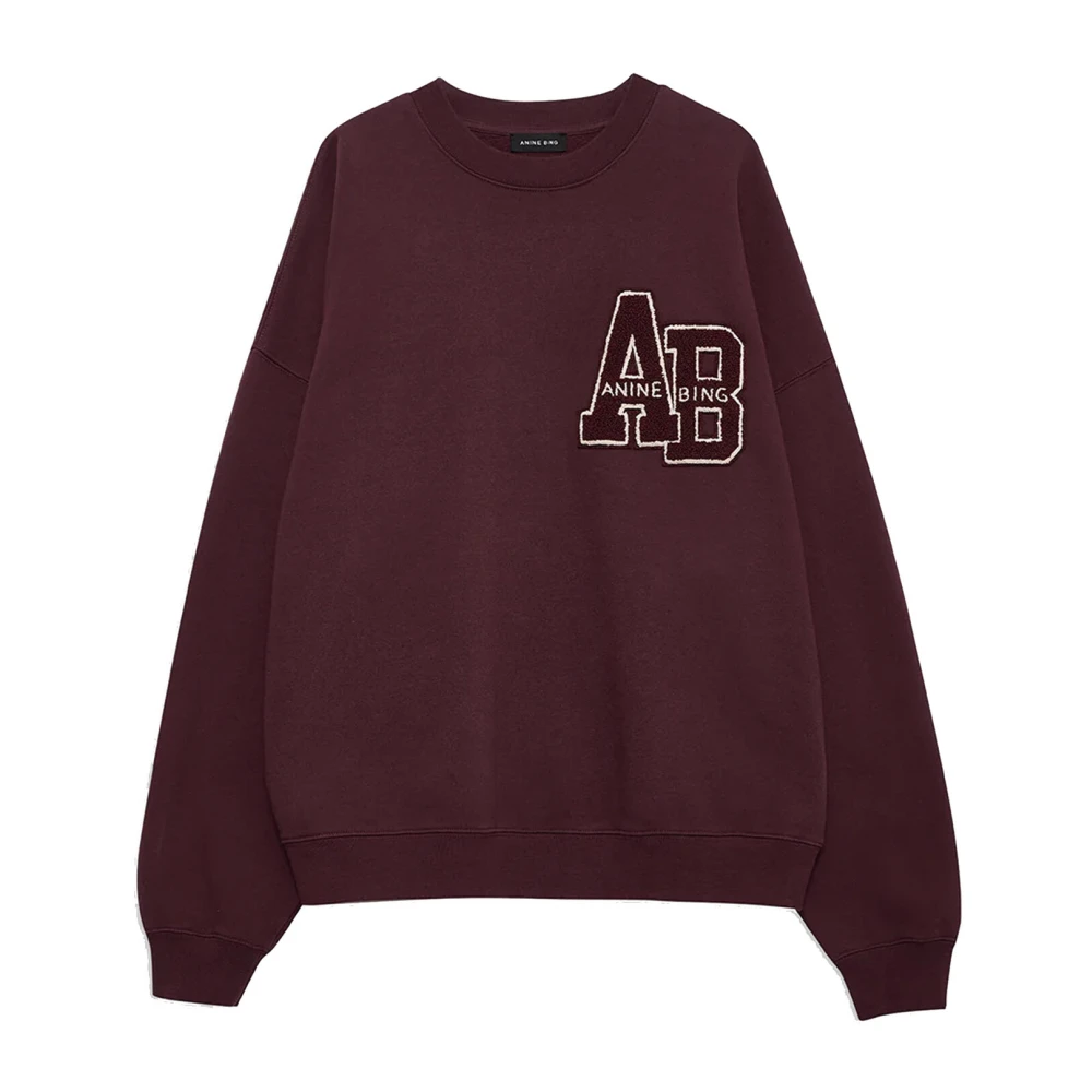 Rød Oversized Sweatshirt med Logo