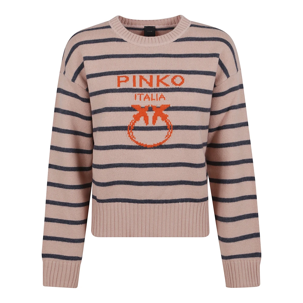 pinko Grijze Sweatshirt met Chic Design Multicolor Dames
